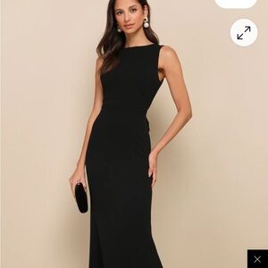 Lulu's Classic Black Maxi Dress